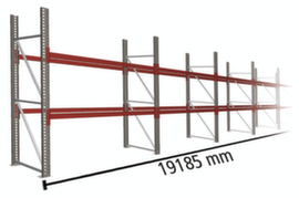 META Palettenregal MULTIPAL für 60 Paletten, 19185 mm breit, 3 Lagerebenen