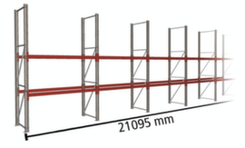 META Palettenregal MULTIPAL für 66 Paletten, 21095 mm breit, 3 Lagerebenen