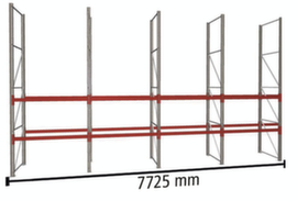 META Palettenregal MULTIPAL für 24 Paletten, 7725 mm breit, 3 Lagerebenen