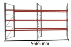 META Palettenregal MULTIPAL für 24 Paletten, 5665 mm breit, 4 Lagerebenen