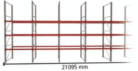 META Palettenregal MULTIPAL für 88 Paletten, 21095 mm breit, 4 Lagerebenen