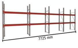 META Palettenregal MULTIPAL für 12 Paletten, 7725 mm breit, 3 Lagerebenen