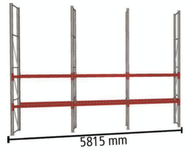 META Palettenregal MULTIPAL für 12 Paletten, 5815 mm breit, 4 Lagerebenen