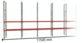 META Palettenregal MULTIPAL für 24 Paletten, 11545 mm breit, 4 Lagerebenen
