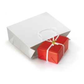 Lack Tasche 19 x 10 x 27 cm weiss