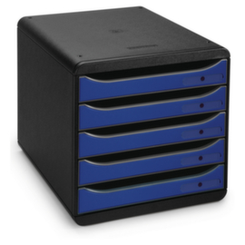 Schubladenbox schwarz/blau