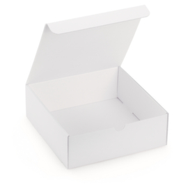 Wellpapp-Geschenkbox weiß 230 x 230 x 80 mm