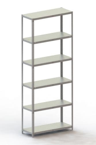 META Schraubregal FIX, 6 Böden, RAL7035 Lichtgrau