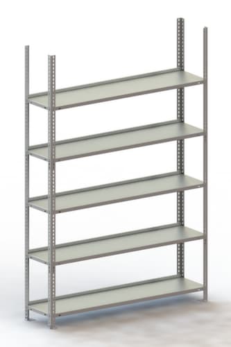 META Schraubregal, 5 Böden, RAL7035 Lichtgrau