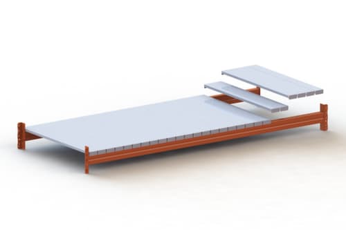 META Boden mit Stahlpaneelen Multipal S für Weitspannregal, Breite x Tiefe 2225 x 1100 mm
