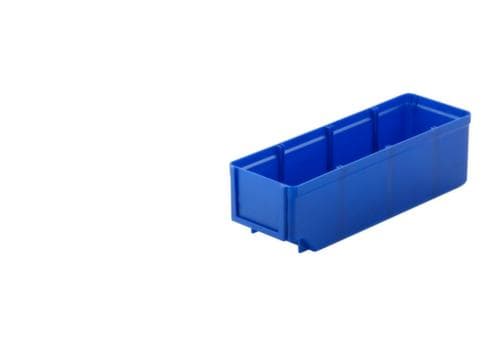 Regalkasten mit großer Beschriftungsfläche, blau, Tiefe 300 mm