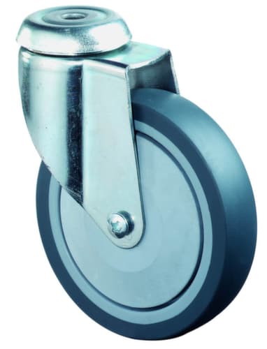 BS-ROLLEN Thermoplastische Apparaterolle mit Fadenschutz, Traglast 80 kg, TPE-Bereifung