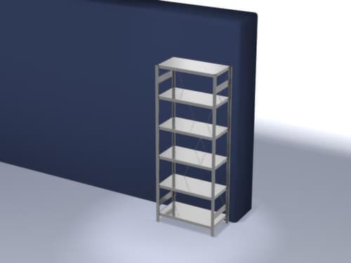 hofe System-Steckregal, Höhe x Breite x Tiefe 2500 x 1060 x 535 mm, 6 Böden
