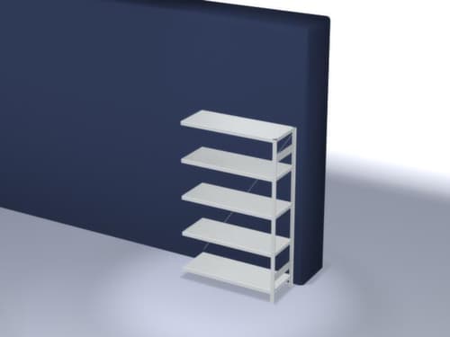 hofe System-Steckregal in Standard Bauart, Höhe x Breite x Tiefe 2000 x 1310 x 535 mm, 5 Böden