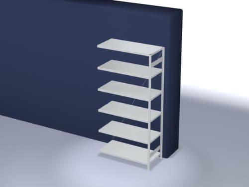 hofe System-Steckregal in Standard Bauart, Höhe x Breite x Tiefe 2500 x 1310 x 635 mm, 6 Böden