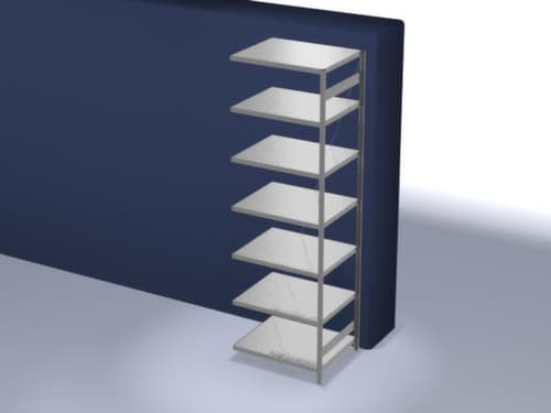 hofe System-Steckregal in mittelschwerer Bauart, Höhe x Breite x Tiefe 3000 x 1010 x 835 mm, 7 Böden