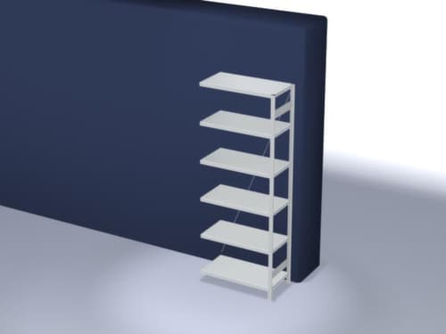 hofe System-Steckregal in mittelschwerer Bauart, Höhe x Breite x Tiefe 2500 x 1010 x 535 mm, 6 Böden