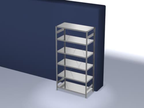 hofe System-Steckregal in mittelschwerer Bauart, Höhe x Breite x Tiefe 2500 x 1360 x 635 mm, 6 Böden