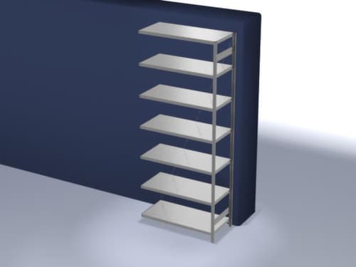 hofe System-Steckregal in mittelschwerer Bauart, Höhe x Breite x Tiefe 3000 x 1310 x 635 mm, 7 Böden