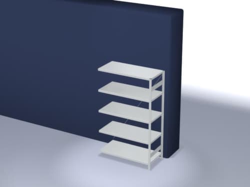 hofe System-Steckregal in mittelschwerer Bauart, Höhe x Breite x Tiefe 2000 x 1310 x 635 mm, 5 Böden