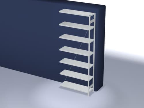 hofe System-Steckregal Anbaufeld, Höhe x Breite x Tiefe 3000 x 1310 x 435 mm, 7 Böden