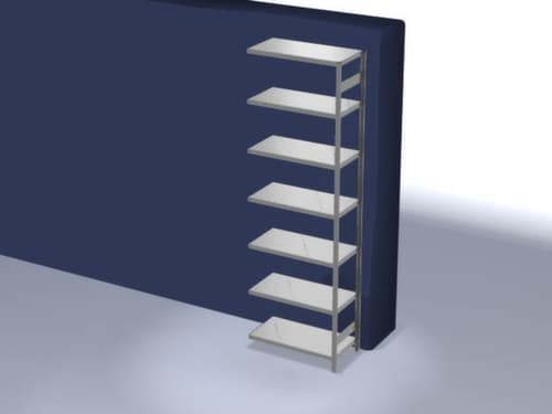 hofe Traversenregal in Standard Bauart, Höhe x Breite x Tiefe 3000 x 1010 x 535 mm, 7 Böden