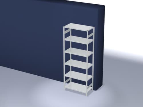 hofe Traversenregal in Standard Bauart, Höhe x Breite x Tiefe 2500 x 1060 x 535 mm, 6 Böden