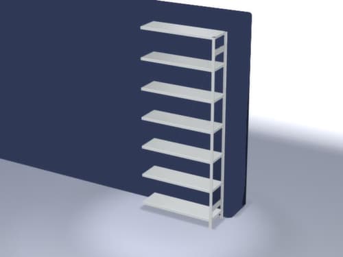 hofe Traversenregal in Standard Bauart, Höhe x Breite x Tiefe 3000 x 1310 x 435 mm, 7 Böden