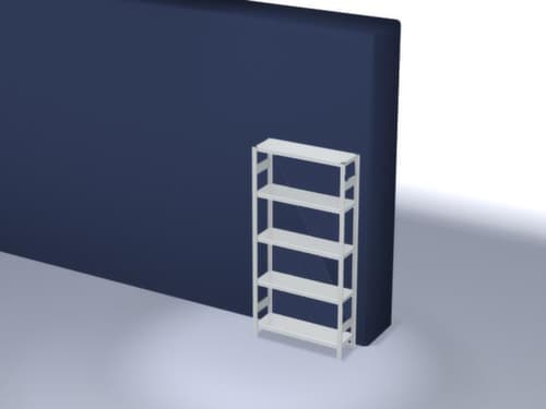 hofe Traversenregal in mittelschwerer Bauart, Höhe x Breite x Tiefe 2000 x 1060 x 335 mm, 5 Böden