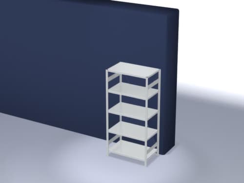 hofe Traversenregal in mittelschwerer Bauart, Höhe x Breite x Tiefe 2000 x 1060 x 635 mm, 5 Böden