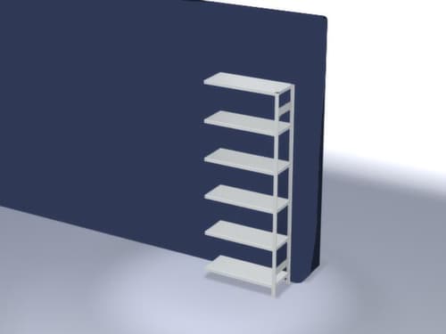 hofe Traversenregal in schwerer Bauart, Höhe x Breite x Tiefe 2500 x 1010 x 435 mm, 6 Böden