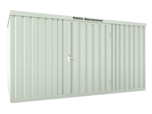 Säbu Lackierter Materialcontainer FLADAFI® mit Holzfußboden