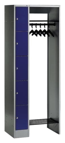 C+P Schließfach-Garderobe Classic mit 5 Fächern, Breite 740 mm