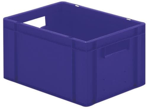 Euronorm-Stapelbehälter Wände + Boden geschlossen, blau, Inhalt 19 l