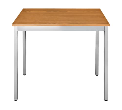 Rechteckiger Vierkantrohr-Mehrzwecktisch, Breite x Tiefe 700 x 600 mm, Platte Kirschbaum
