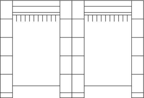 C+P Schließfach-Garderobe Classic mit 20 Fächern, Breite 2840 mm