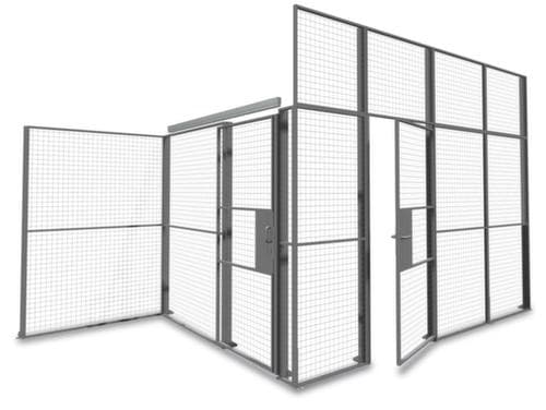 TROAX Wand-Aufsatzelement Standard für Trennwandsystem, Breite 200 mm