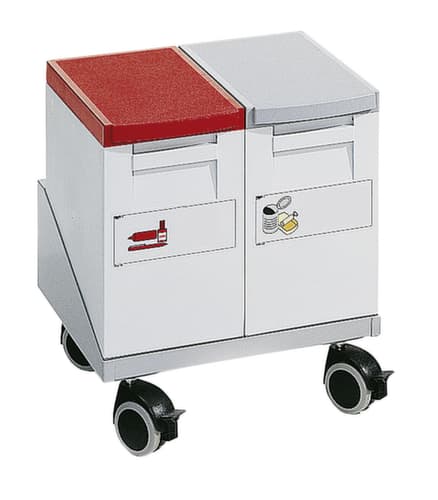 Fahrgestell für 2 Wertstoff-Sammelboxen, für 15 l Behälter