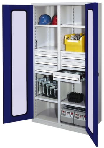 Kappes Schwerlast-Sichtfensterschrank RasterPlan® extra tief + mit Mitteltrennwand, 6 Schublade(n)