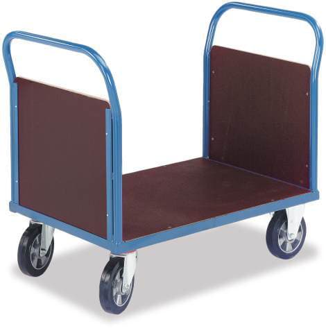 Rollcart Doppelstirnwandwagen mit rutschsicherer Ladefläche, Traglast 1200 kg, Ladefläche 1600 x 800 mm