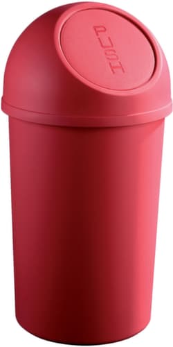 helit Push-Abfallbehälter, 45 l, rot