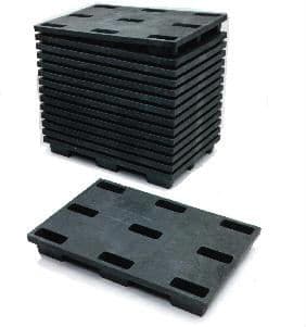 Kunststoff-Stapelpalette mit 9 Füßen