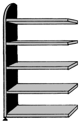 Büro-Selbstbauregal, Breite 1020 mm, 5 Böden