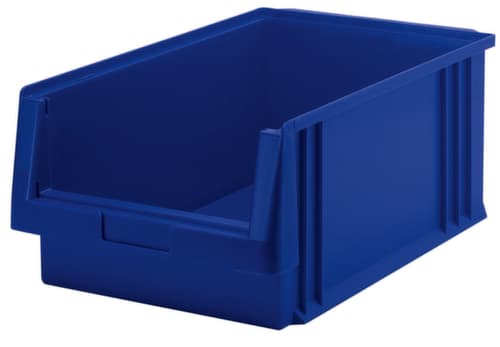 Stapelbarer Sichtlagerkasten rollenbahngeeignet, blau, Tiefe 500 mm, Polypropylen