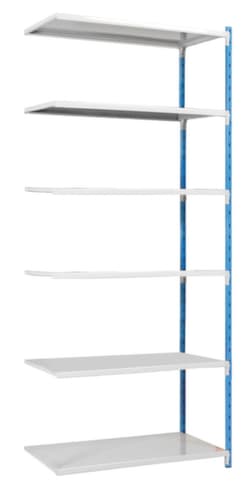 Manorga Steckregal zur beidseitigen Nutzung, Höhe x Breite x Tiefe 2500 x 1210 x 600 mm, 6 Böden