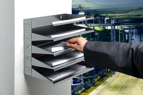 Durable Sortierreck, 5 Fächer DIN A4, grau
