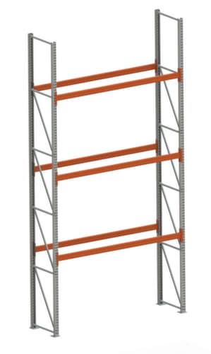 META Palettenregal MULTIPAL für 8 Paletten, 2870 mm breit, 4 Lagerebenen