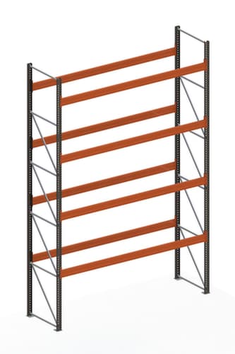 META Palettenregal MULTIPAL für 20 Paletten, 3770 mm breit, 5 Lagerebenen