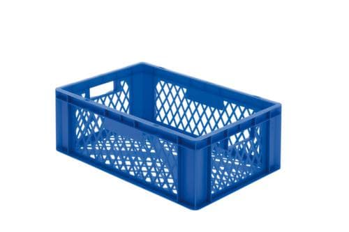 Lakape Euronorm-Stapelbehälter Favorit Wände + Boden durchbrochen, blau, Inhalt 40 l