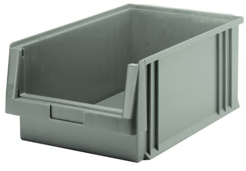Lakape Stapelbarer Sichtlagerkasten Eco rollenbahngeeignet, grau, Tiefe 500 mm, Polypropylen